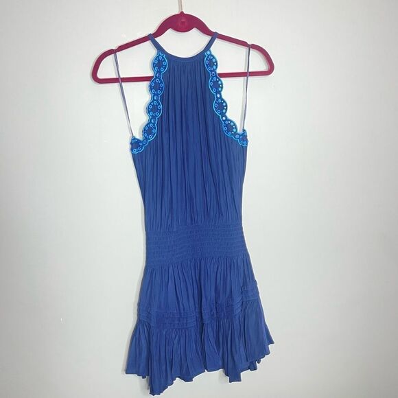 Ramy Brooke BAILEY HIGH NECK MINI DRESS IN SPRING NAVY XXS NWT - Picture 9 of 11